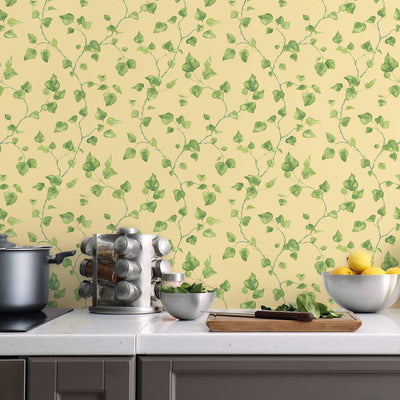 product image for Just Ivy Yellow/Green Wallpaper from the Just Kitchens Collection by Galerie Wallcoverings 46