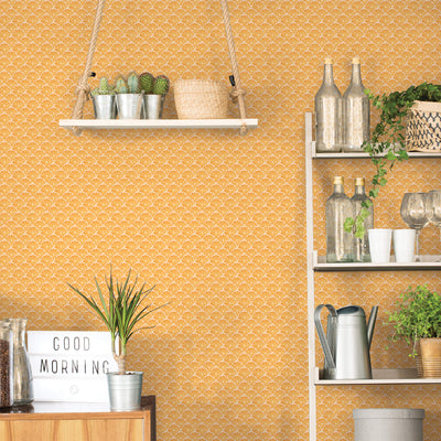 product image for Lemon Scallop Orange Wallpaper from the Just Kitchens Collection by Galerie Wallcoverings 77