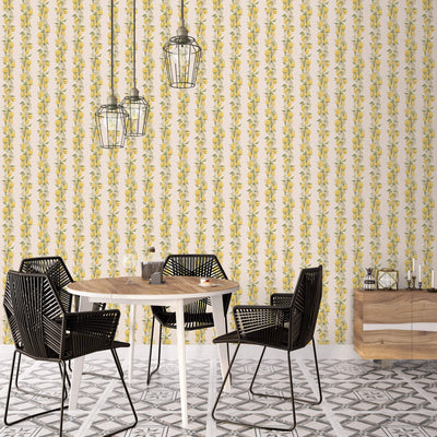 product image for Lemon Stripe Yellow/Beige Wallpaper from the Just Kitchens Collection by Galerie Wallcoverings 37