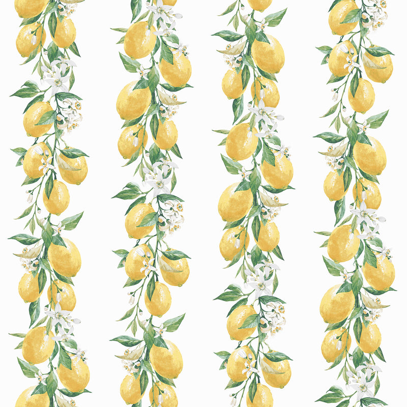 media image for Lemon Stripe Yellow/Green Wallpaper from the Just Kitchens Collection by Galerie Wallcoverings 276