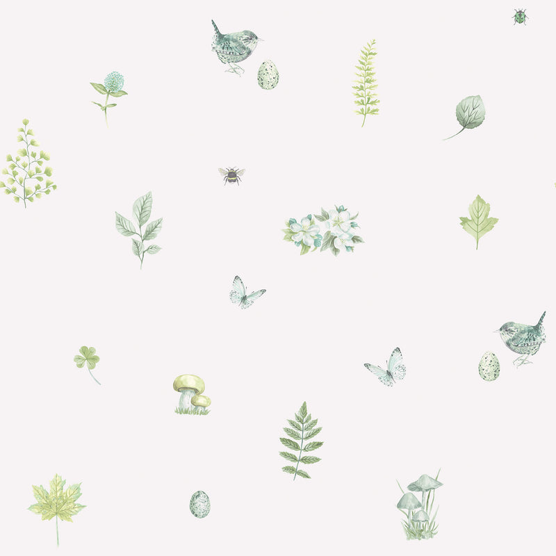 media image for Meadow Spot Green/White Wallpaper from the Just Kitchens Collection by Galerie Wallcoverings 27