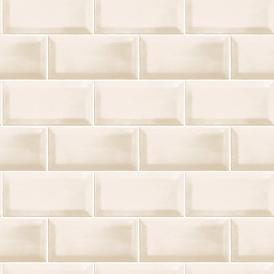 product image for Metro Tile Beige Wallpaper from the Just Kitchens Collection by Galerie Wallcoverings 70