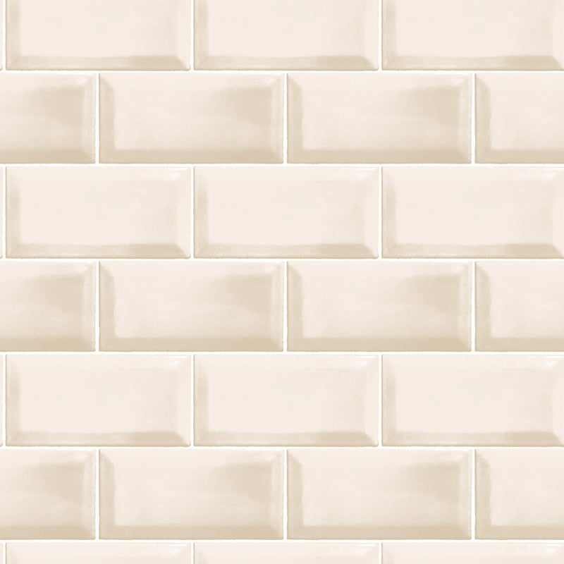 media image for Metro Tile Beige Wallpaper from the Just Kitchens Collection by Galerie Wallcoverings 282