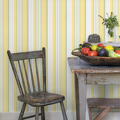 product image for Multi Stripe Yellow/Green Wallpaper from the Just Kitchens Collection by Galerie Wallcoverings 74