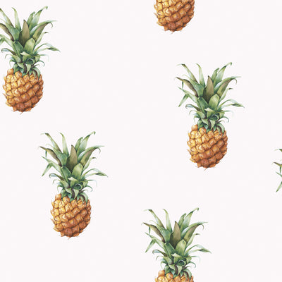 product image of Pineapples Green/Brown Wallpaper from the Just Kitchens Collection by Galerie Wallcoverings 534