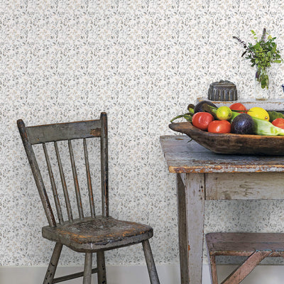 product image for Spring Leaf Trail Grey/Beige Wallpaper from the Just Kitchens Collection by Galerie Wallcoverings 32