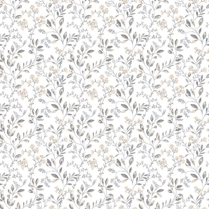 media image for Spring Leaf Trail Grey/Beige Wallpaper from the Just Kitchens Collection by Galerie Wallcoverings 279