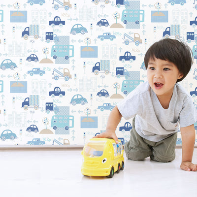 product image for Beep Beep Blue Wallpaper from the Just 4 Kids 2 Collection by Galerie Wallcoverings 30