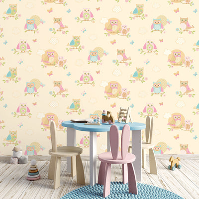 product image for Nursery Owl Multi Wallpaper from the Just 4 Kids 2 Collection by Galerie Wallcoverings 48