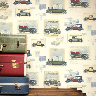 product image for Cars Cream Wallpaper from the Nostalgie Collection by Galerie Wallcoverings 41