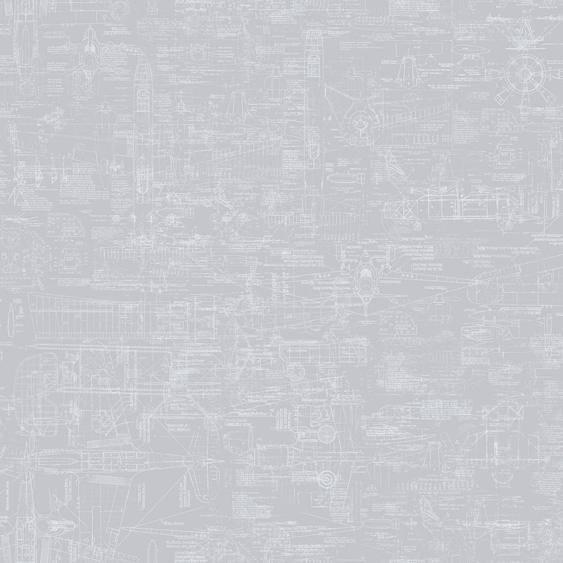 media image for Blueprint Silver/Grey Wallpaper from the Nostalgie Collection by Galerie Wallcoverings 238