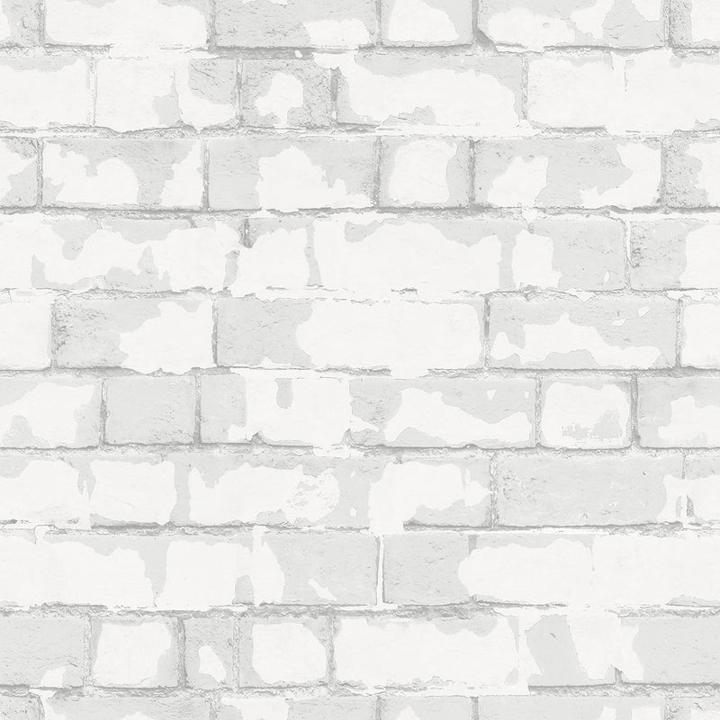 media image for Brick Wall Silver/Grey Wallpaper from the Nostalgie Collection by Galerie Wallcoverings 281