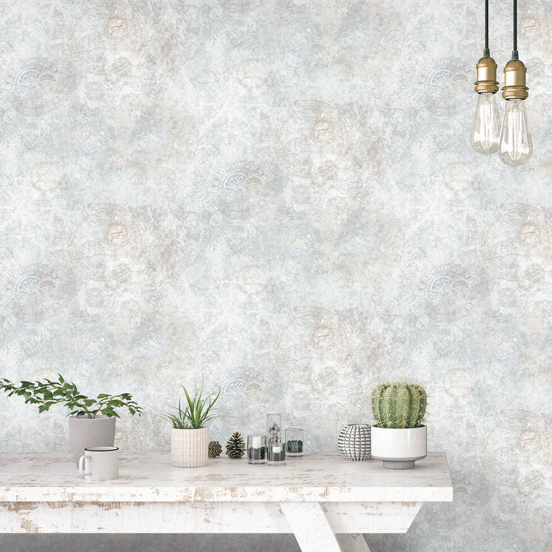 media image for Gears Silver/Grey Wallpaper from the Nostalgie Collection by Galerie Wallcoverings 221