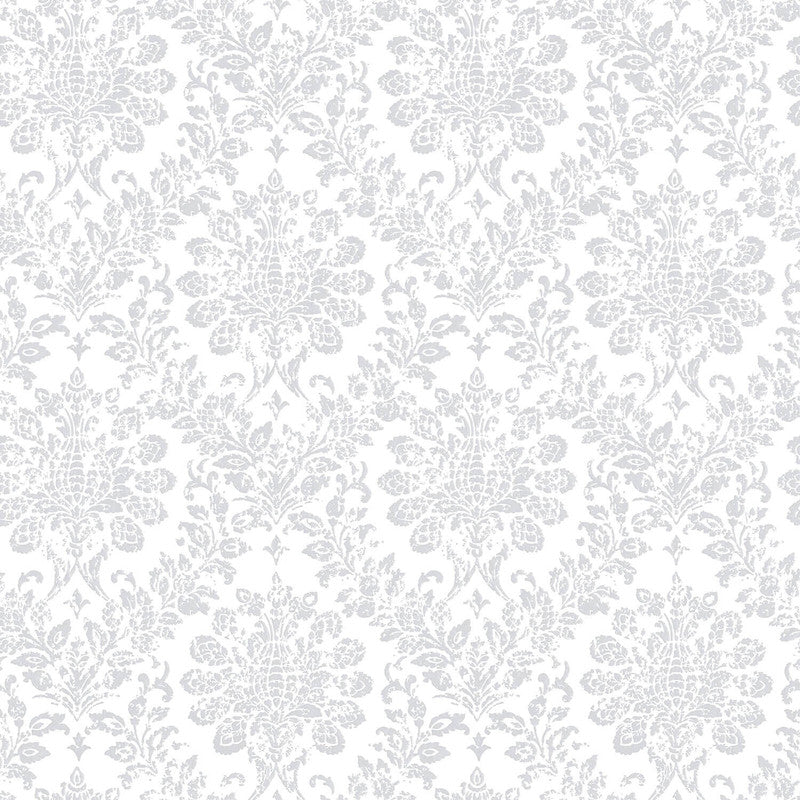 media image for Nordic Elements Damask Wallpaper in Grey/Ivory 263