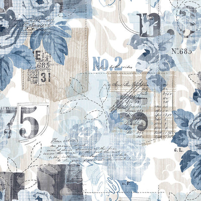 product image for Nordic Elements Floral Wallpaper in Blue 40