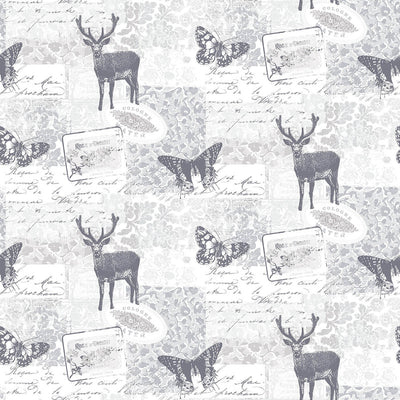 product image for Nordic Elements Motif Wallpaper in Greys 77