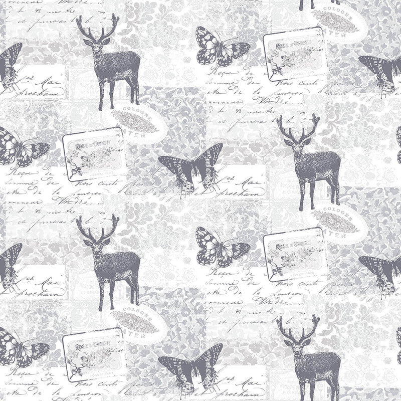 media image for Nordic Elements Motif Wallpaper in Greys 258