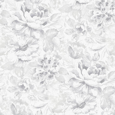 product image of Nordic Elements Floral Wallpaper in Silver Grey 596