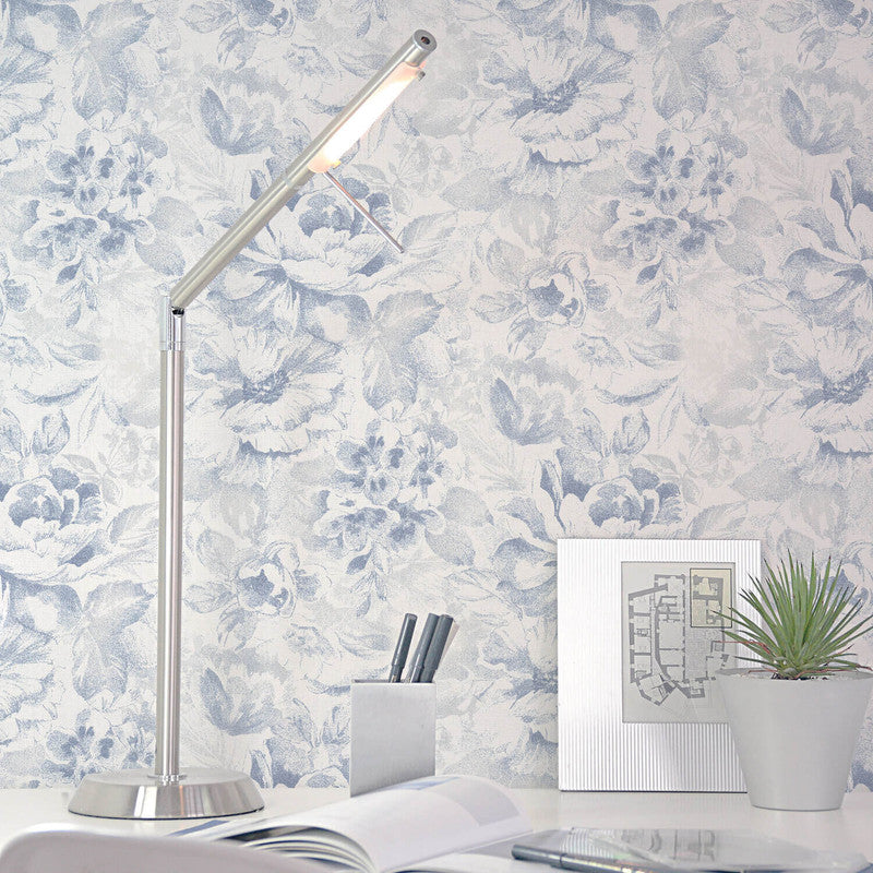 media image for Nordic Elements Floral Wallpaper in Soft Blue 280