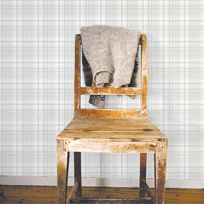 product image for Nordic Elements Check Plaid Wallpaper in Silver Grey 69