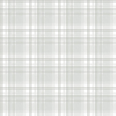 product image of Nordic Elements Check Plaid Wallpaper in Silver Grey 559