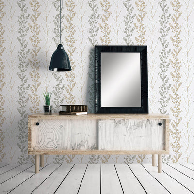 product image for Nordic Elements Floral Wallpaper in Silver 26