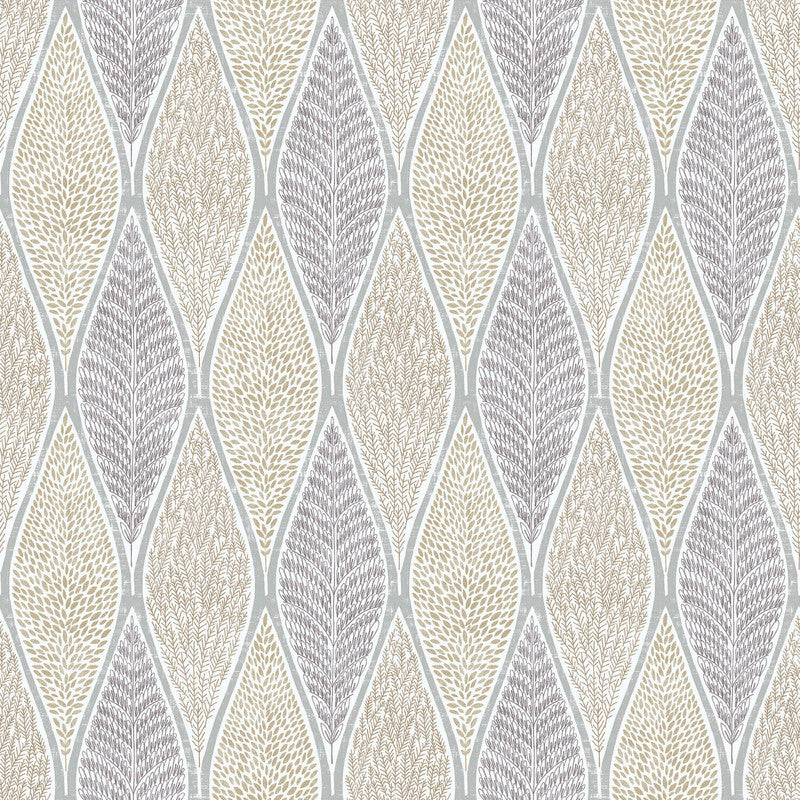 media image for Nordic Elements Tree Leaf Wallpaper in Metallic 250