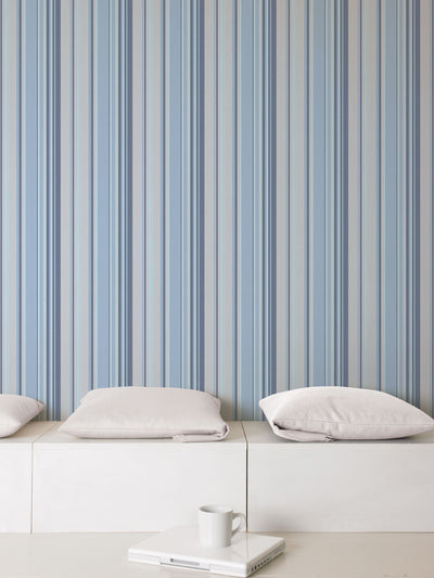 product image for GF Stripe Blue Wallpaper from the Global Fusion Collection by Galerie Wallcoverings 13