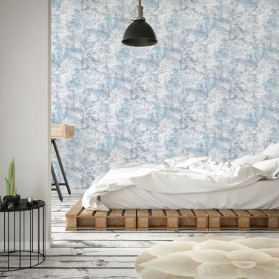 product image for Trees Blue Wallpaper from the Global Fusion Collection by Galerie Wallcoverings 3