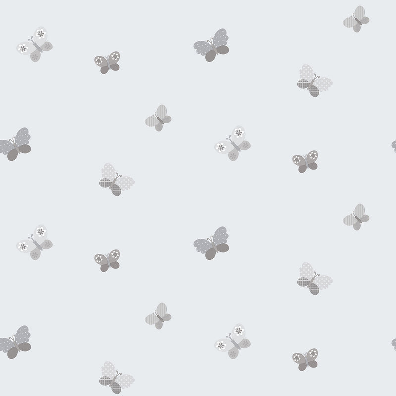 media image for Butterfly Grey Wallpaper from the Just 4 Kids 2 Collection by Galerie Wallcoverings 223