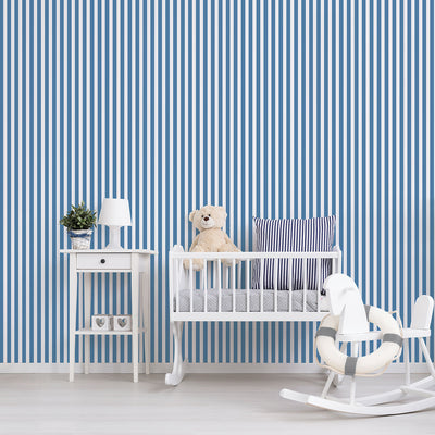 product image for Striped Blue Wallpaper from the Just 4 Kids 2 Collection by Galerie Wallcoverings 51