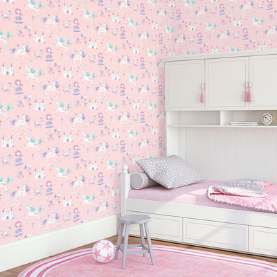 product image for Enchanted Pink Wallpaper from the Just 4 Kids 2 Collection by Galerie Wallcoverings 22