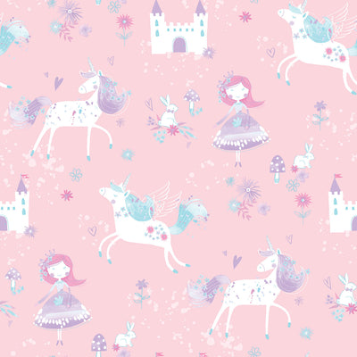 product image for Enchanted Pink Wallpaper from the Just 4 Kids 2 Collection by Galerie Wallcoverings 4