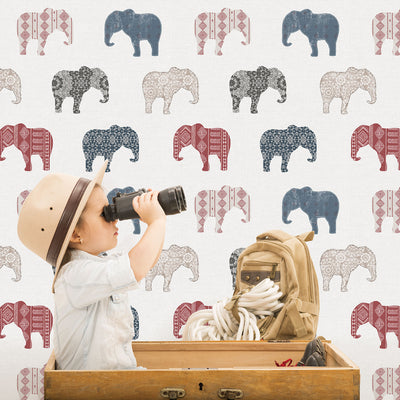 product image for Elephant Blue Multi Wallpaper from the Just 4 Kids 2 Collection by Galerie Wallcoverings 38