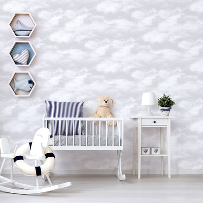 product image for Cloud Grey Wallpaper from the Just 4 Kids 2 Collection by Galerie Wallcoverings 43