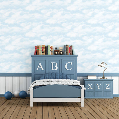 product image for Cloud Blue Wallpaper from the Just 4 Kids 2 Collection by Galerie Wallcoverings 0