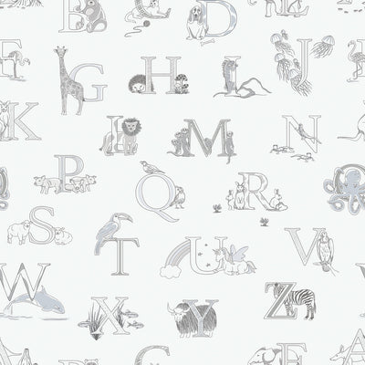 product image for Fun Alphabet Grey Wallpaper from the Just 4 Kids 2 Collection by Galerie Wallcoverings 9