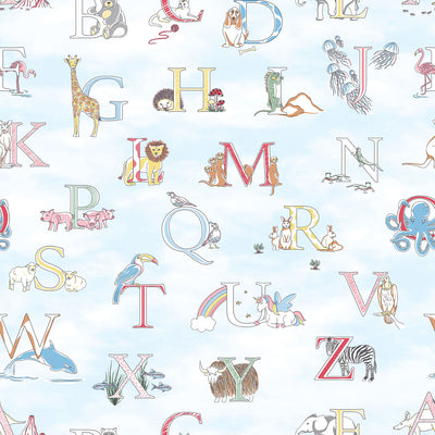 product image for Fun Alphabet Blue Wallpaper from the Just 4 Kids 2 Collection by Galerie Wallcoverings 78