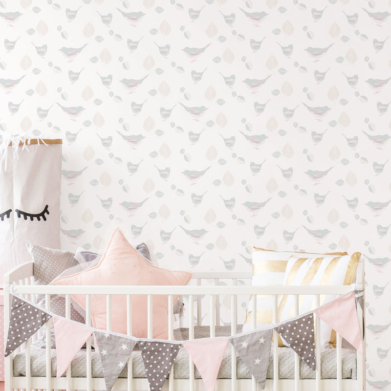 media image for Bird Neutral Wallpaper from the Just 4 Kids 2 Collection by Galerie Wallcoverings 275