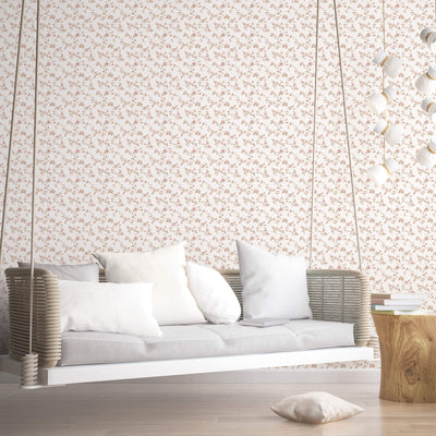 product image for Delicate Floral Cranberry/Tan Wallpaper from the Small Prints Collection by Galerie Wallcoverings 5