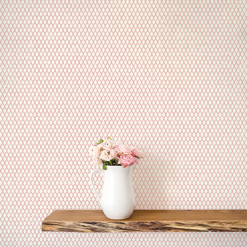 media image for Double Links Cranberry Wallpaper from the Small Prints Collection by Galerie Wallcoverings 228