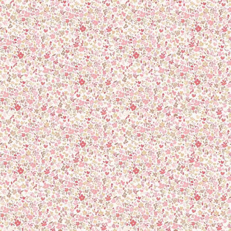 media image for Mini Mod Floral Cranberry/Tan Wallpaper from the Small Prints Collection by Galerie Wallcoverings 248