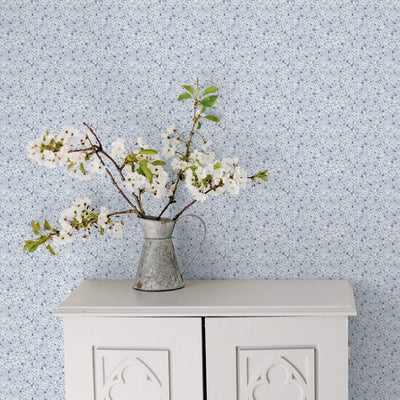 product image for Mini Mod Floral Navy Wallpaper from the Small Prints Collection by Galerie Wallcoverings 64