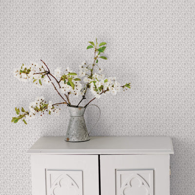 product image for Ogee Floral Black/Grey Wallpaper from the Small Prints Collection by Galerie Wallcoverings 11