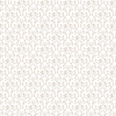 product image of Ogee Floral Taupe Wallpaper from the Small Prints Collection by Galerie Wallcoverings 514