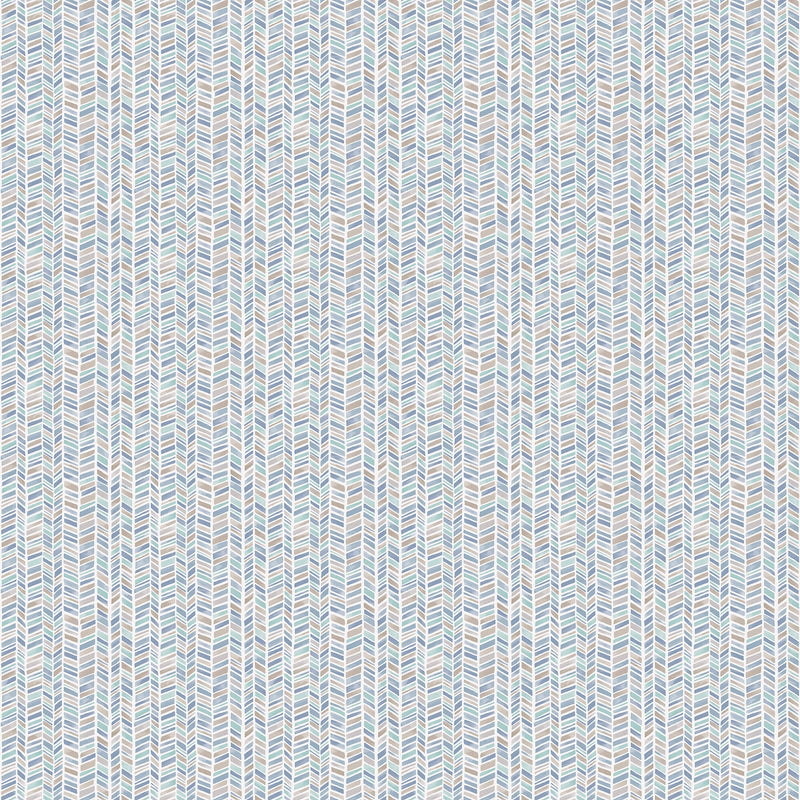 media image for Stained Glass Stripe Teal/Tan Wallpaper from the Small Prints Collection by Galerie Wallcoverings 260