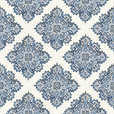 product image for Nordic Elements Motif Wallpaper in Blue 83