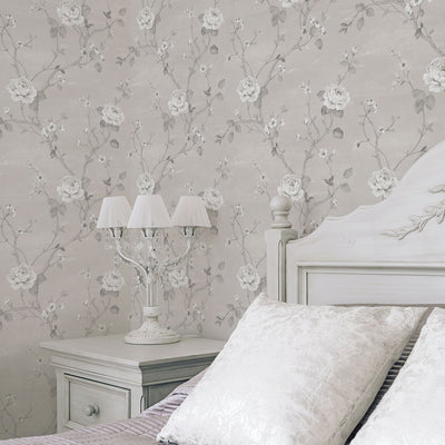 product image for Large Floral Grey Wallpaper from the Palazzo Collection by Galerie Wallcoverings 61