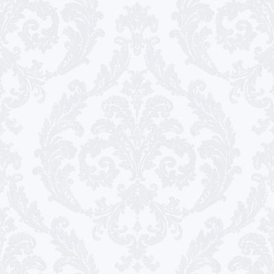 product image of Traditional Damask White Wallpaper from the Palazzo Collection by Galerie Wallcoverings 570