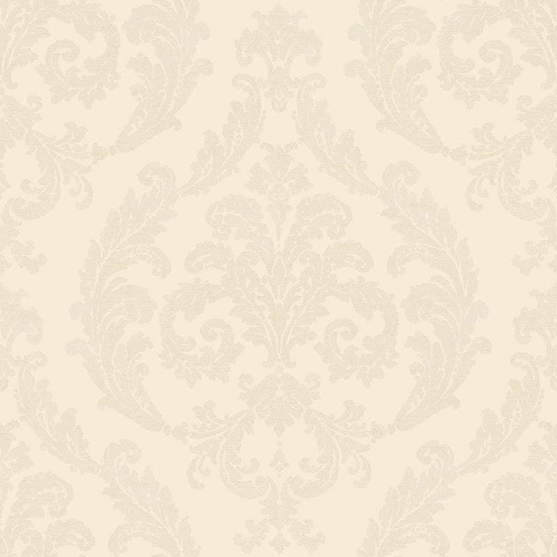 media image for Traditional Damask Ivory Wallpaper from the Palazzo Collection by Galerie Wallcoverings 234